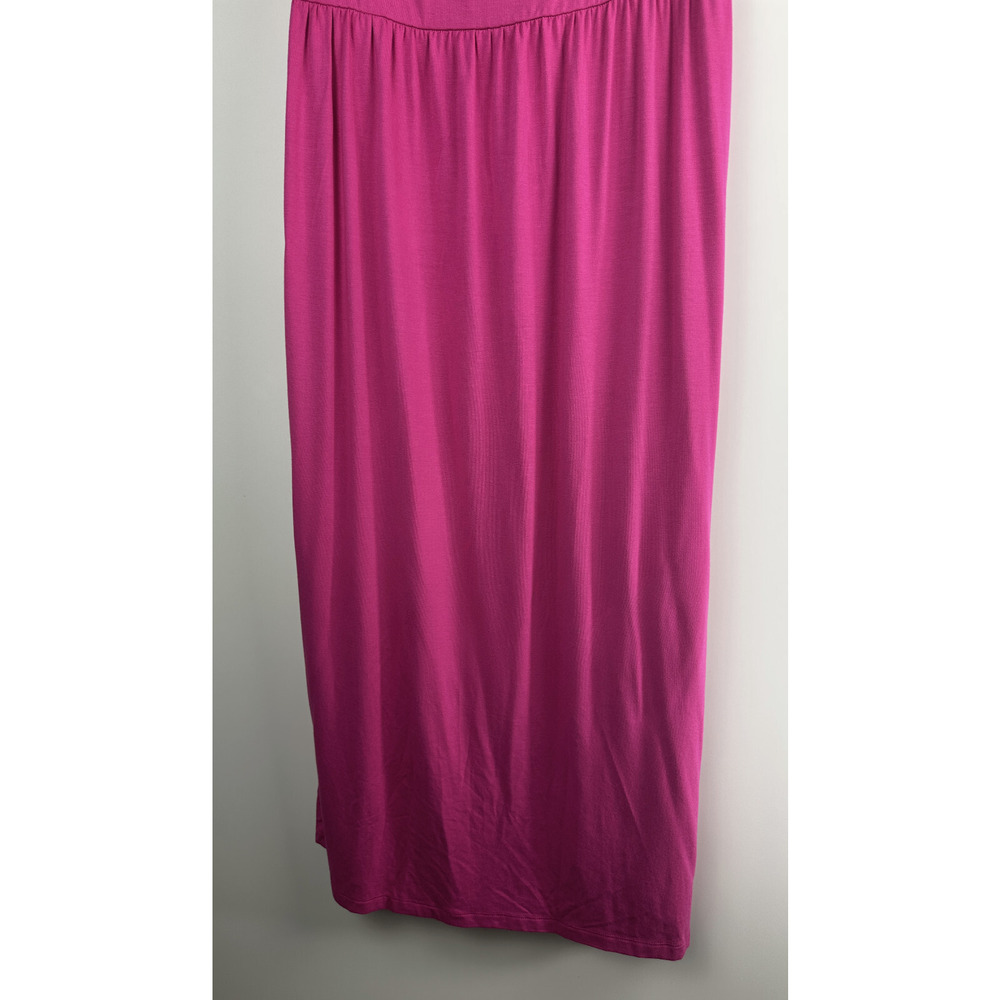 NWT Old Navy Fit & Flare Cami Midi Dress Polarized Pink Stretch Plus Size 2X - Picture 4 of 11